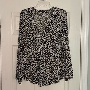 Old Navy Leopard Tunic Blouse